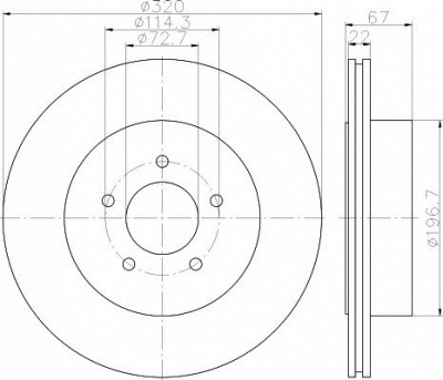 HELLA PAGID 8dd355115481 -  Тормозной диск